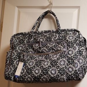 Vera Bradley Iconic Weekender in Charcoal Medalion